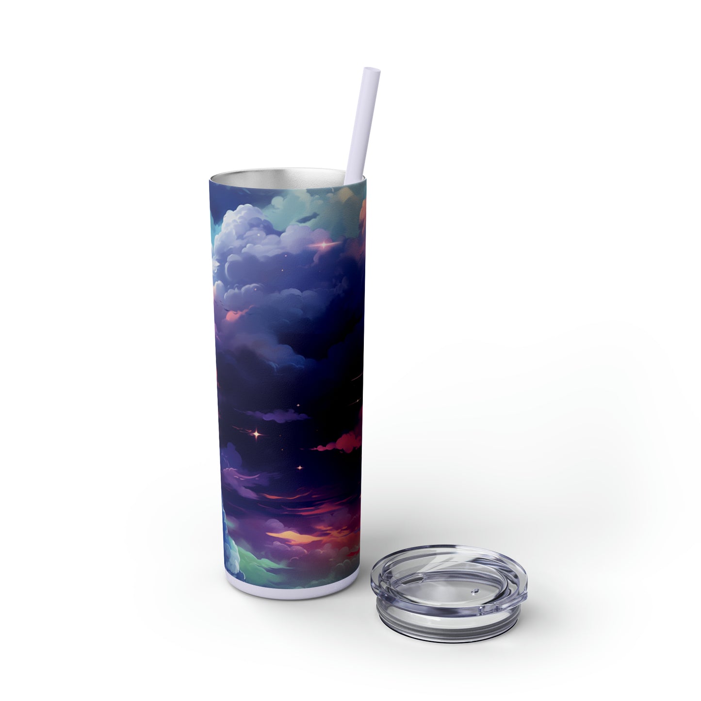 Painted Sky 20oz Insulated Stainless Steel Skinny Tumbler with Lid and Straw - Dyborn Designs