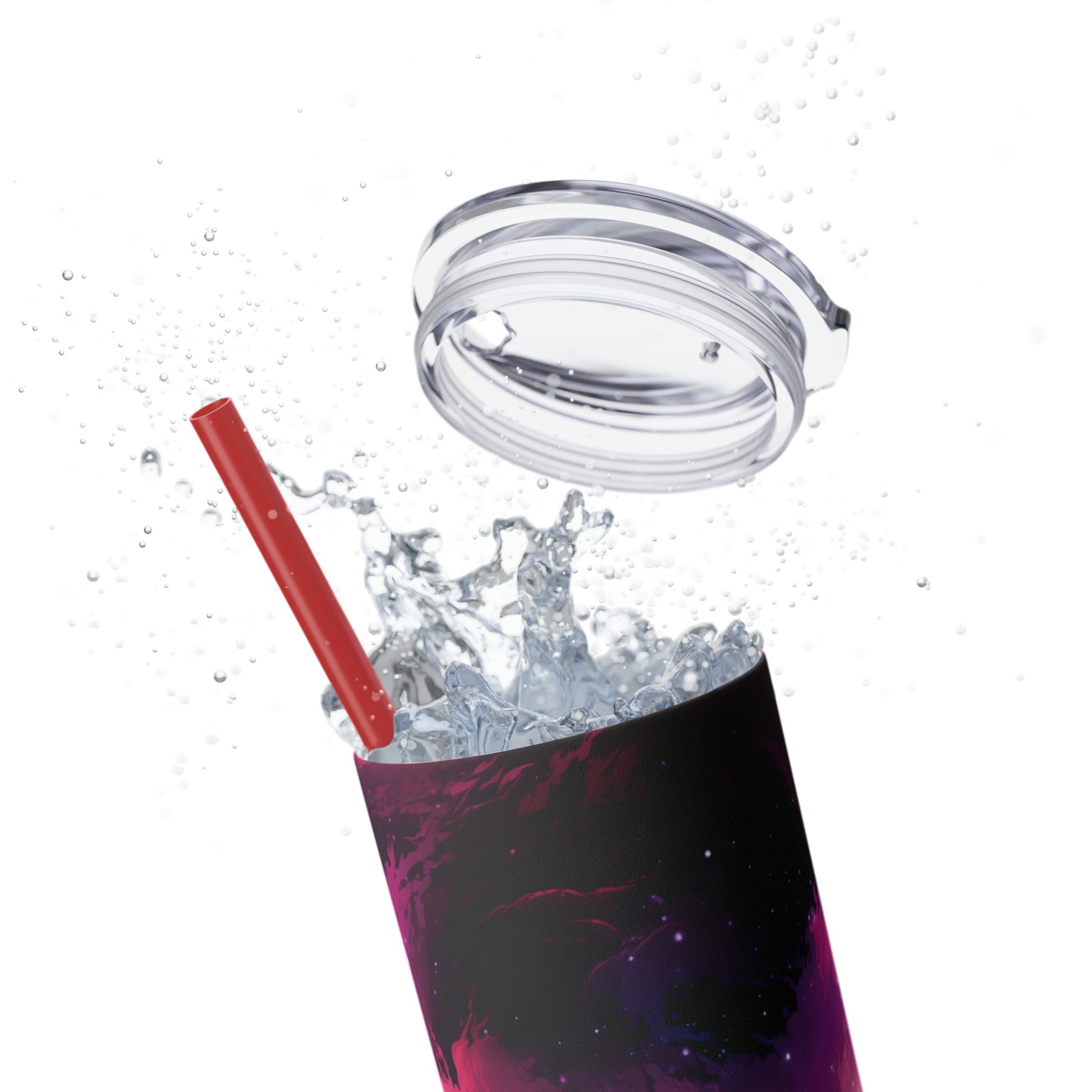 Cosmic Fantasy 20-Ounce Steel Skinny Tumbler with Lid and Straw - Dyborn Designs