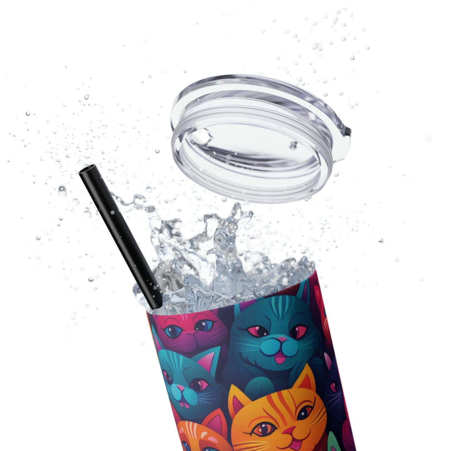 Must Love Cats 20-Ounce Steel Skinny Tumbler with Lid and Straw - Dyborn Designs