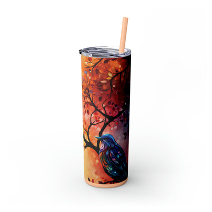 Eastern Bluebird 20-Ounce Steel Skinny Tumbler with Lid and Straw - Dyborn Designs