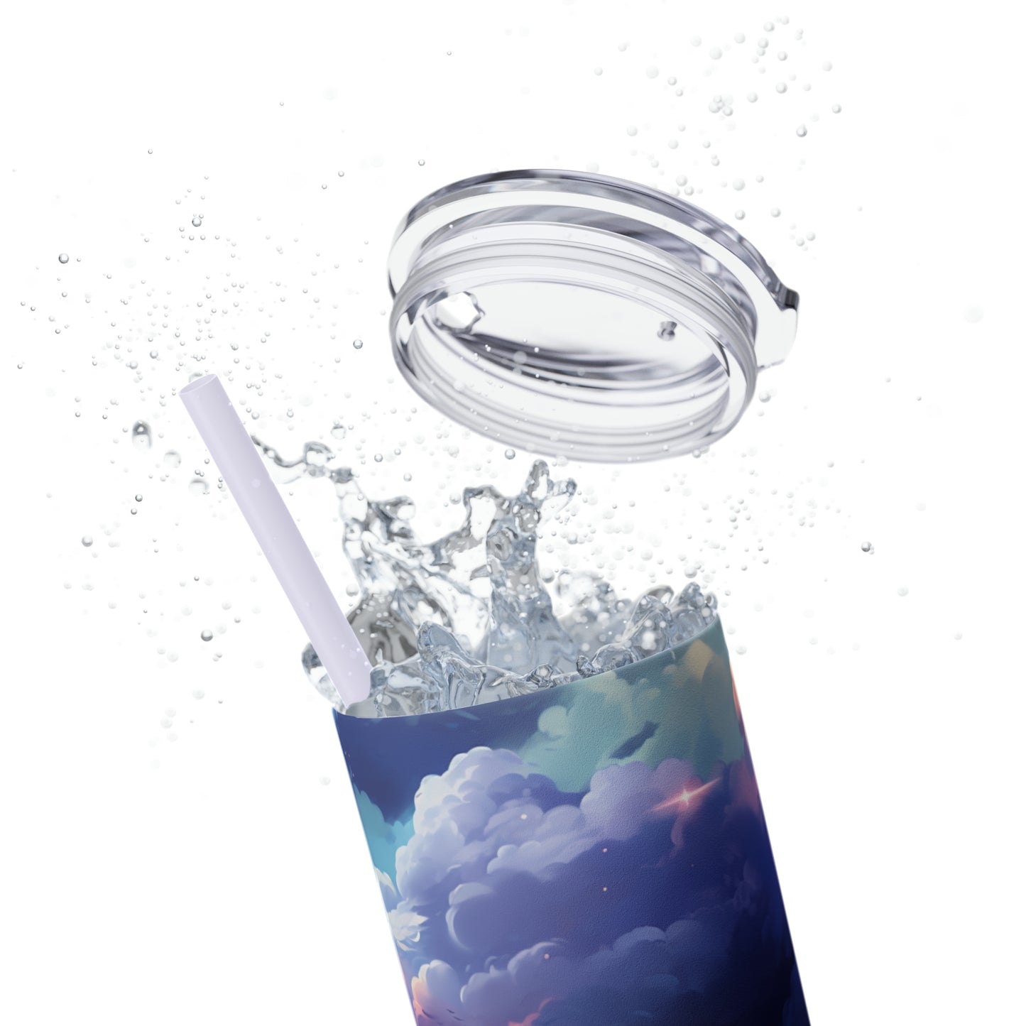 Painted Sky 20oz Insulated Stainless Steel Skinny Tumbler with Lid and Straw - Dyborn Designs