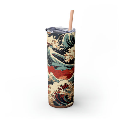Raging Waters 20oz Insulated Stainless Steel Skinny Tumbler with Lid and Straw - Dyborn Designs