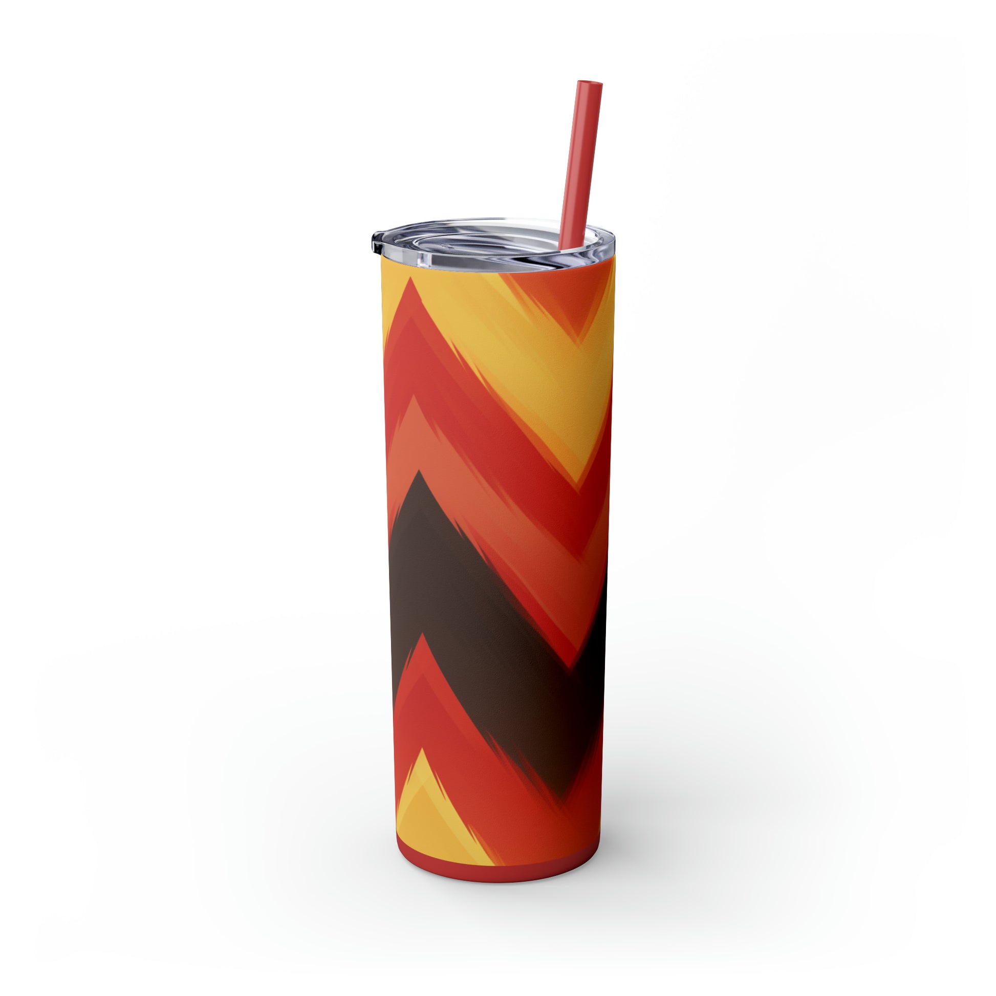 Candy Corn 20-Ounce Steel Skinny Tumbler with Lid and Straw - Dyborn Designs