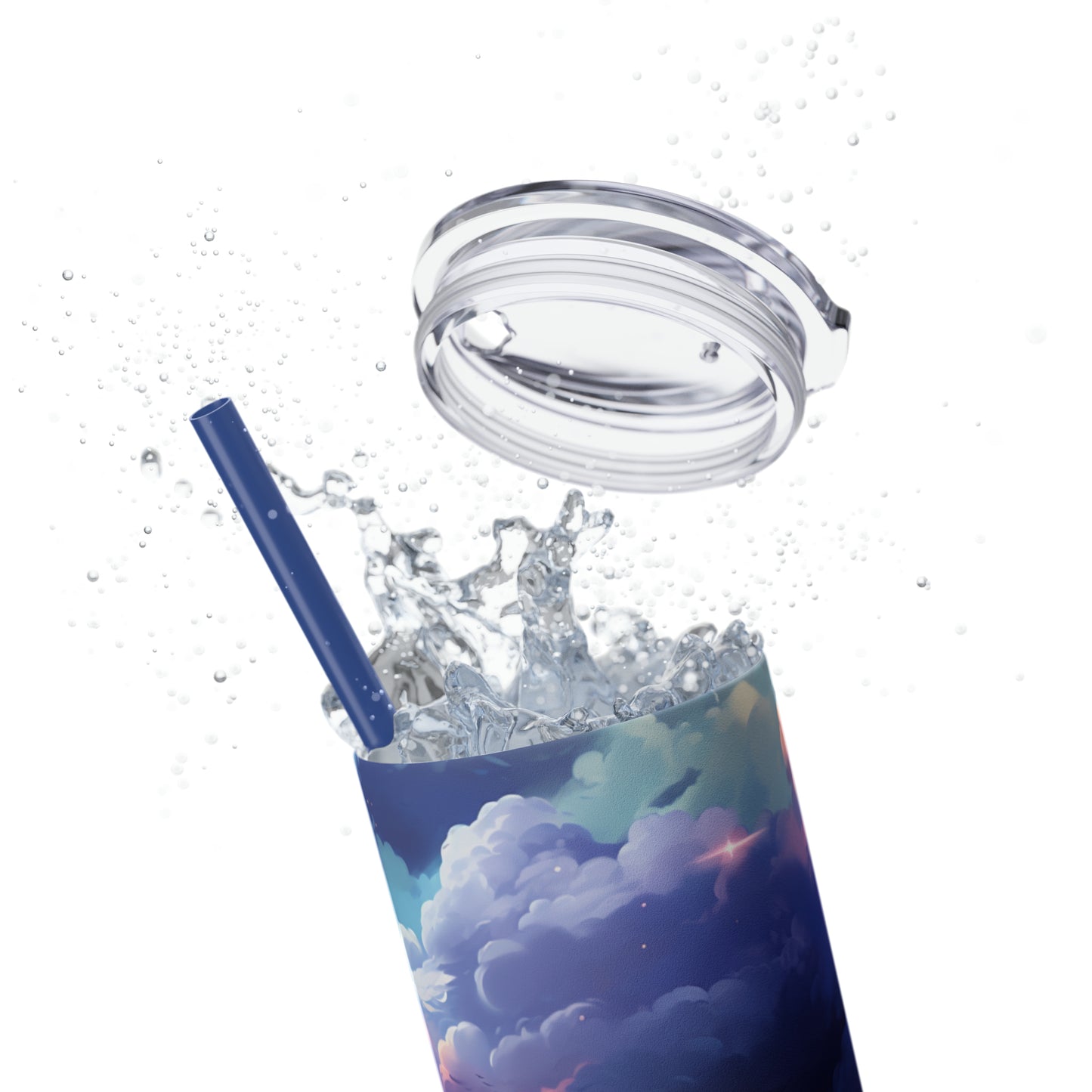 Painted Sky 20oz Insulated Stainless Steel Skinny Tumbler with Lid and Straw - Dyborn Designs