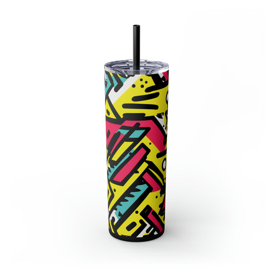 I'm a 90's Kid 20-Ounce Steel Skinny Tumbler with Lid and Straw - Dyborn Designs