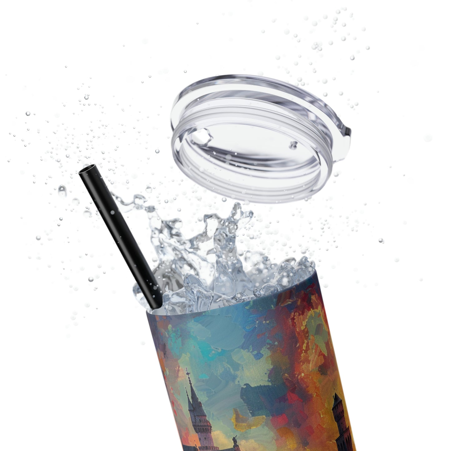 Painted Castle 20oz Stainless Steel Skinny Tumbler with Lid & Straw - Dyborn Designs