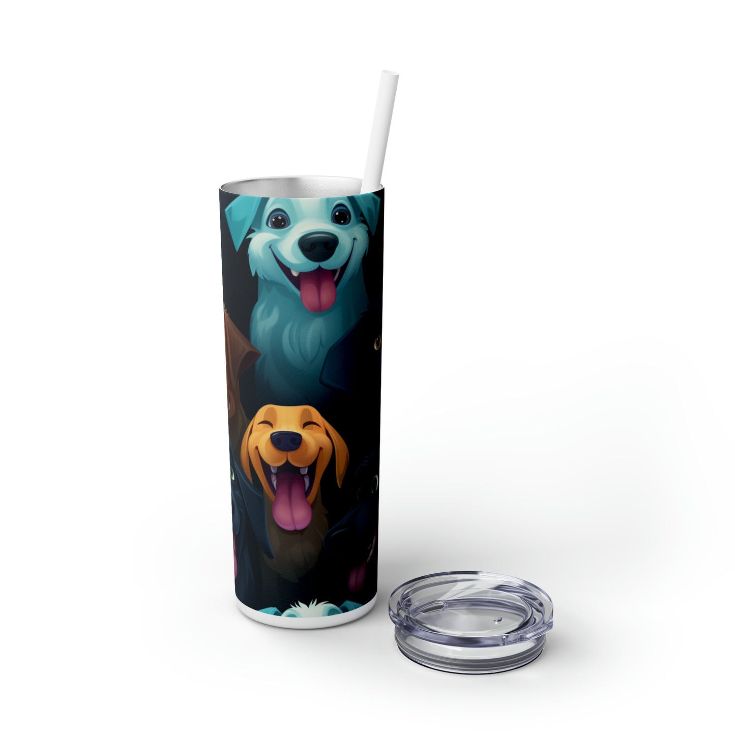 Must Love Dogs 20-Ounce Steel Skinny Tumbler with Lid and Straw - Dyborn Designs