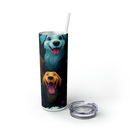 Must Love Dogs 20-Ounce Steel Skinny Tumbler with Lid and Straw - Dyborn Designs