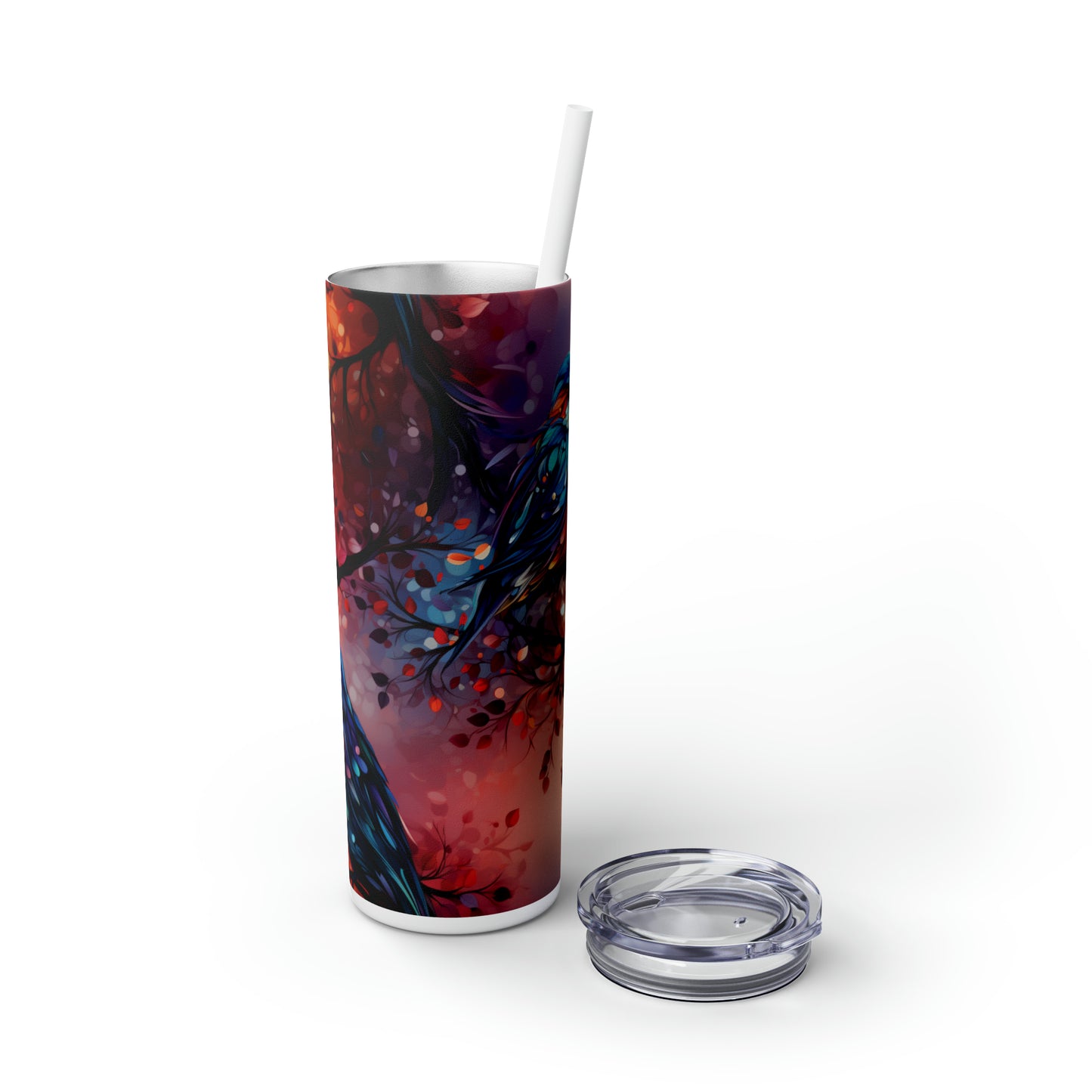 Eastern Bluebird 20-Ounce Steel Skinny Tumbler with Lid and Straw - Dyborn Designs