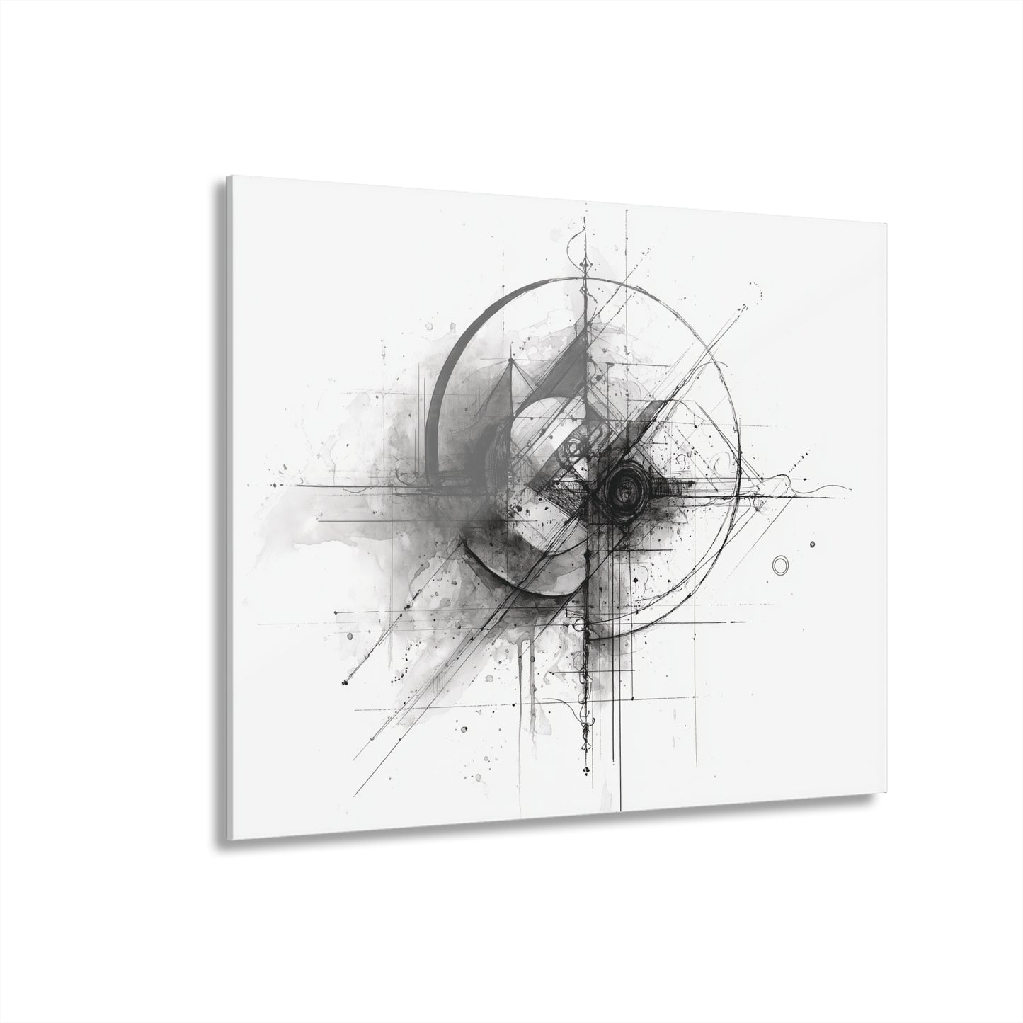 Celestial Draft - Modern Minimalist Acrylic Wall Art - 14 x 11 Inch - Front - Dyborn Designs