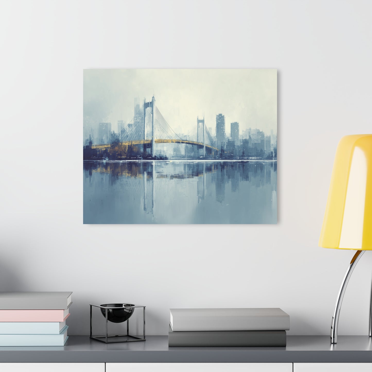 Current Thread - Modern Minimalist Acrylic Wall Art - 20 x 16 Inch - Light Mock Up - Dyborn Designs