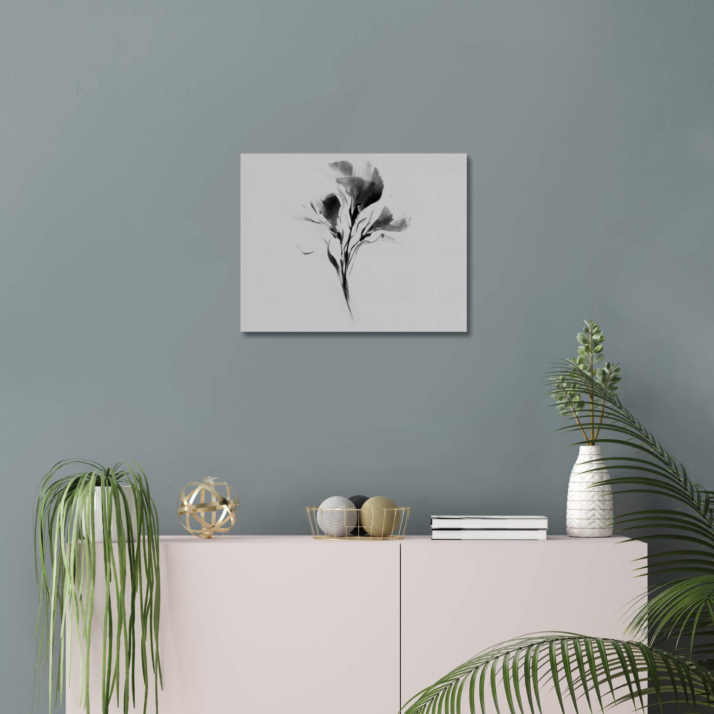 Diffuse Grace - Modern Minimalist Acrylic Wall Art - 20 x 16 Inch - Blue Mock Up - Dyborn Designs