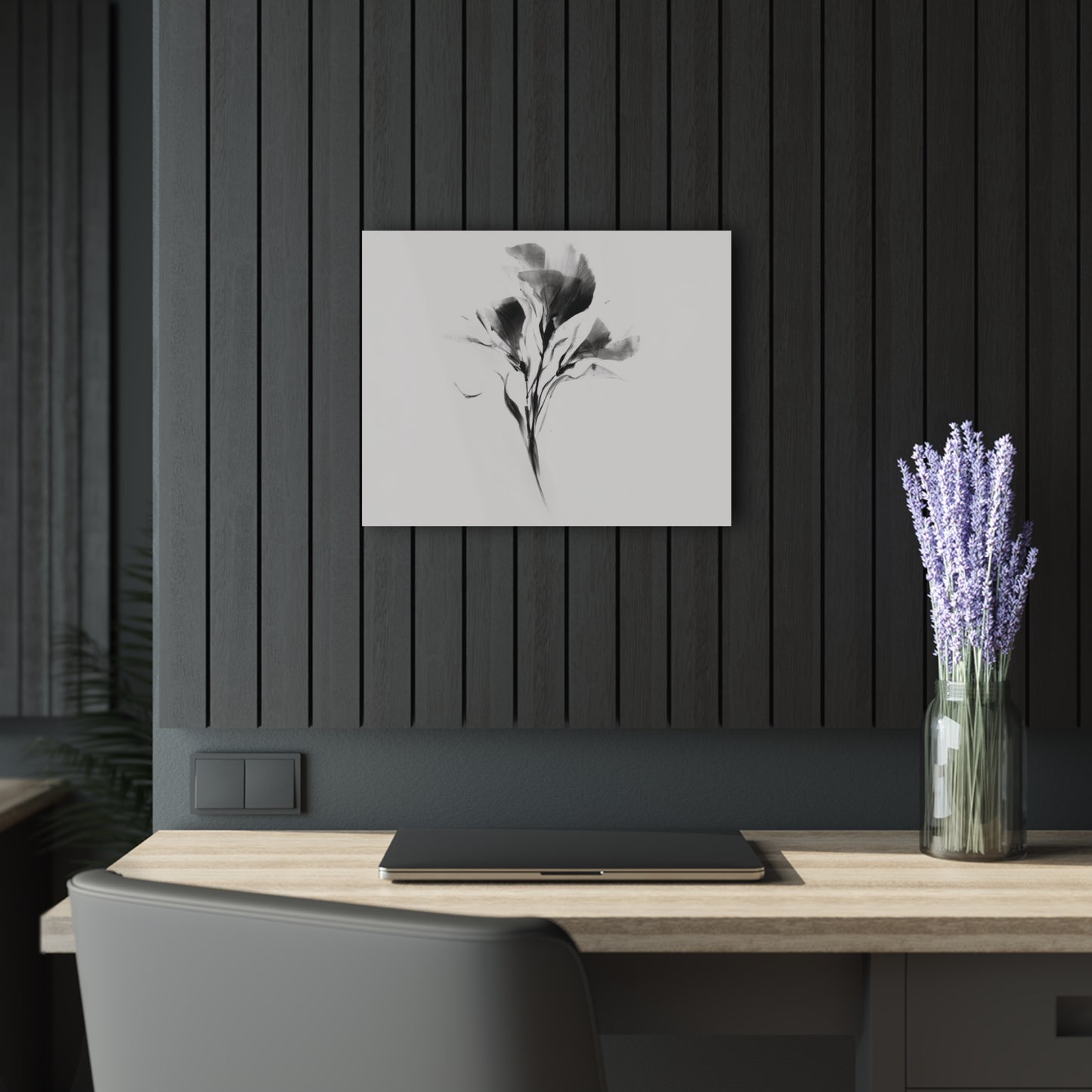 Diffuse Grace - Modern Minimalist Acrylic Wall Art - 20 x 16 Inch - Dark Mock Up - Dyborn Designs