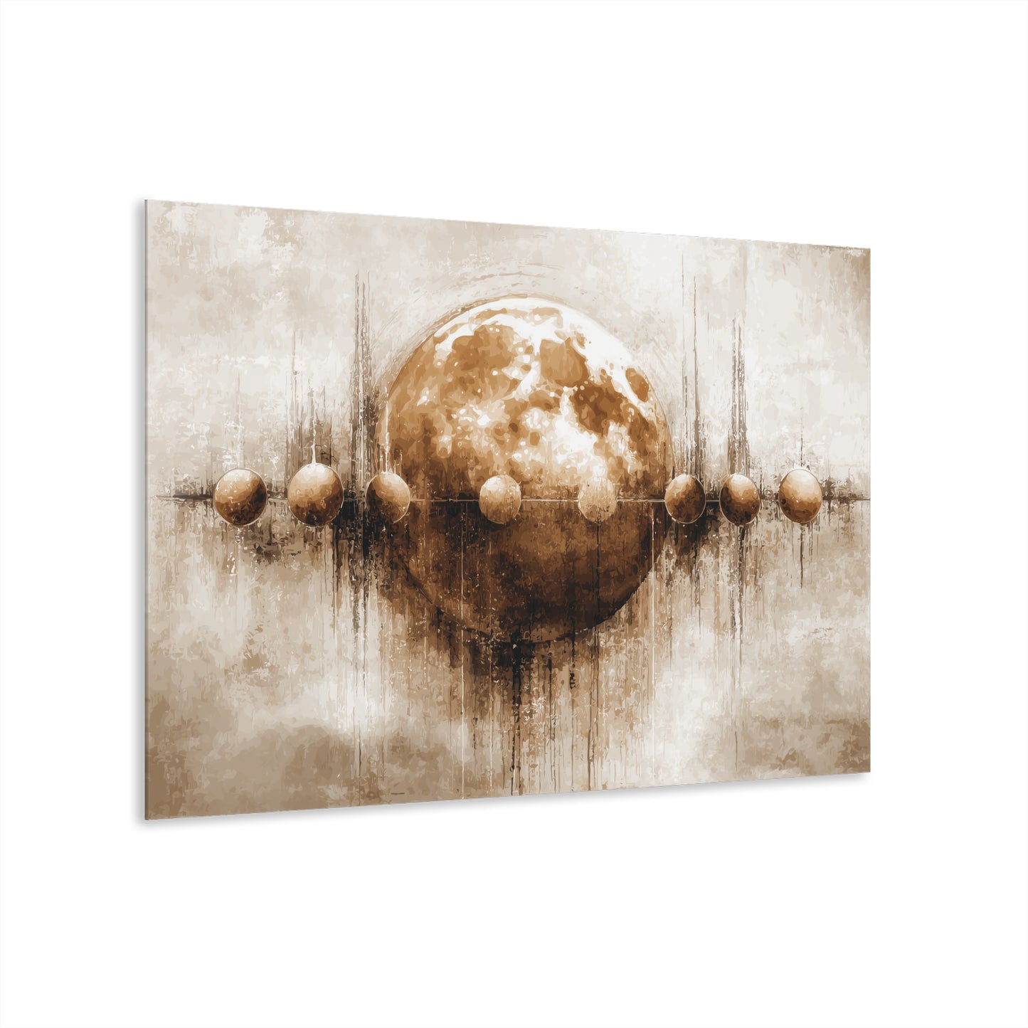 Divided Phases - Modern Minimalist Acrylic Wall Art - 36 x 24 Inch - Front - Dyborn Designs
