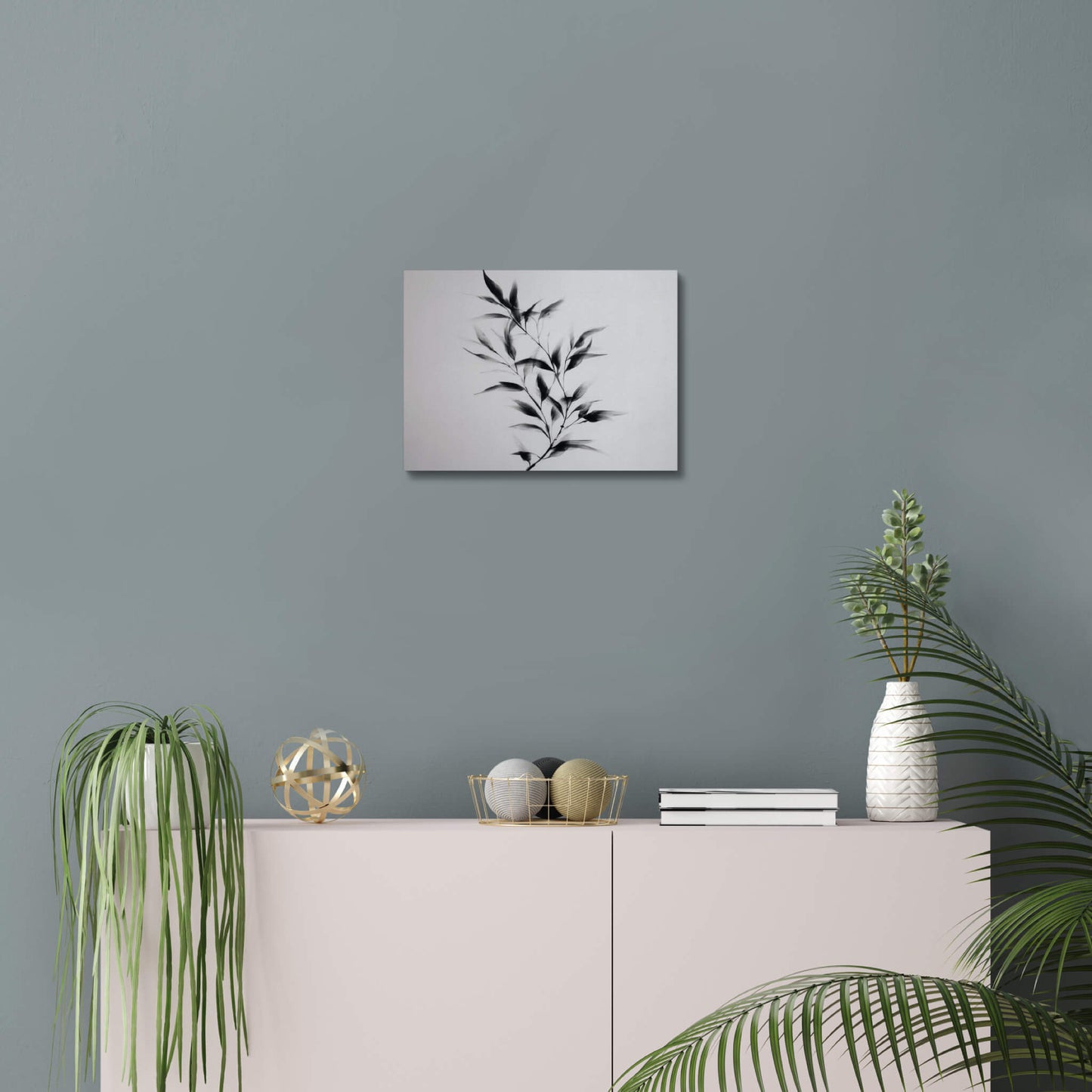 Drifted Reach - Modern Minimalist Acrylic Wall Art - 14 x 11 Inch - Blue Mock Up - Dyborn Designs