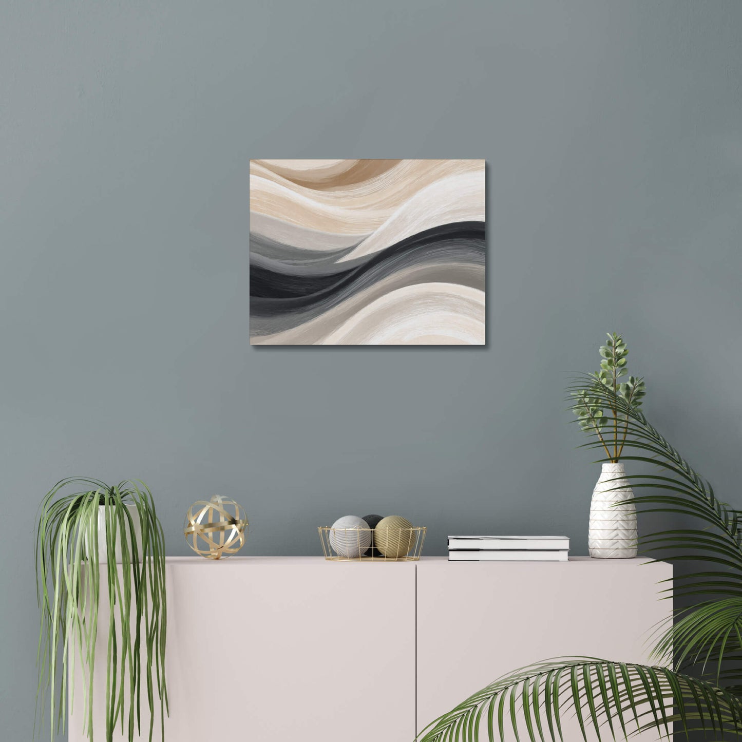 Drifting Haven - Modern Minimalist Acrylic Wall Art - 20 x 16 Inch - Blue Mock Up - Dyborn Designs