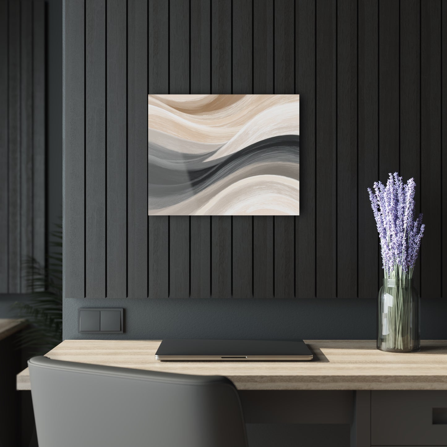 Drifting Haven - Modern Minimalist Acrylic Wall Art - 20 x 16 Inch - Dark Mock Up - Dyborn Designs