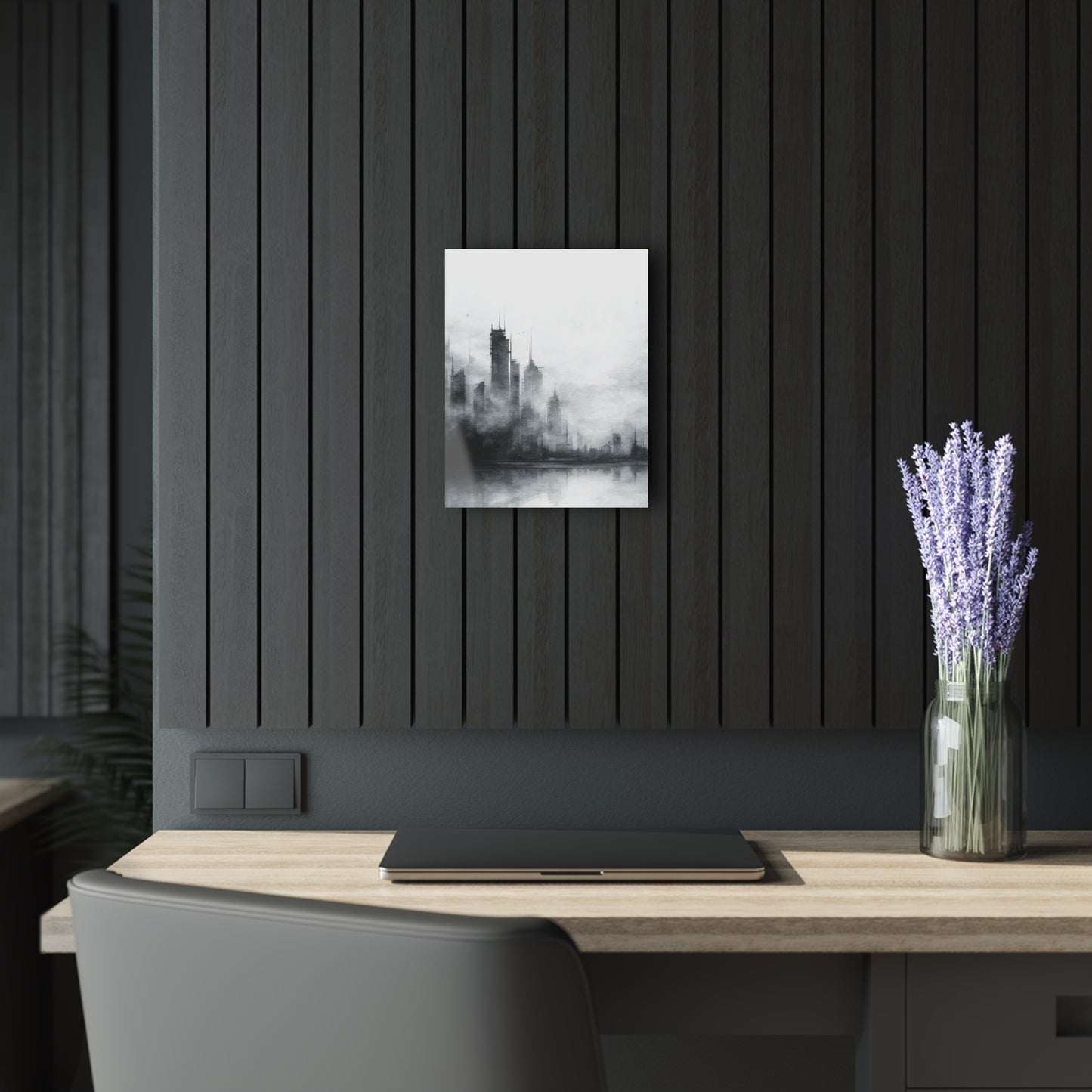 Fading Empire - Modern Minimalist Acrylic Wall Art - 11 x 14 Inch - Dark Mock Up - Dyborn Designs