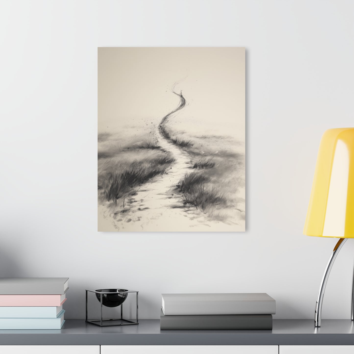 Fading Journey - Modern Minimalist Acrylic Wall Art - 16 x 20 Inch - Light Mock Up - Dyborn Designs
