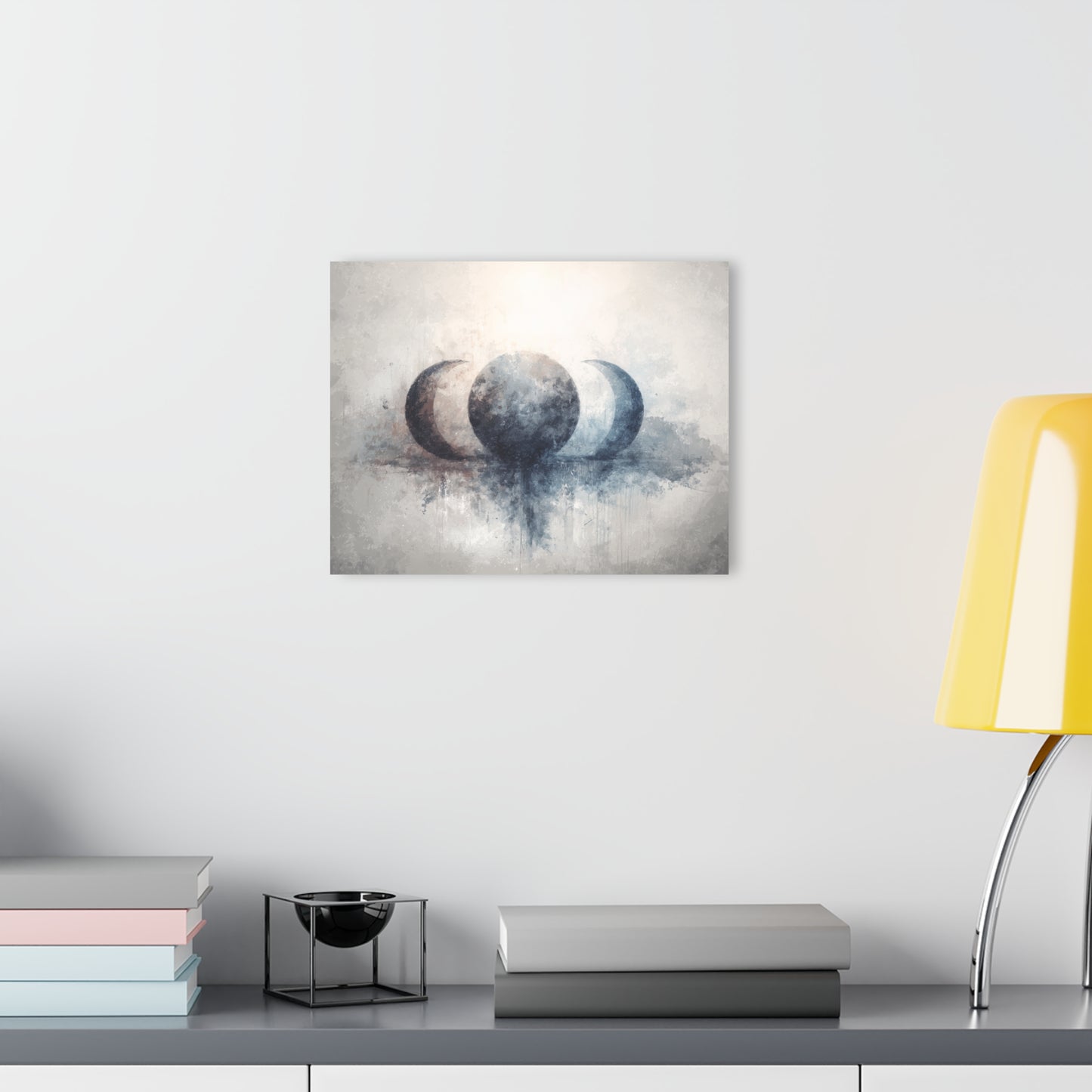 Lunar Balance - Modern Minimalist Acrylic Wall Art - 14 x 11 Inch - Light Mock Up - Dyborn Designs