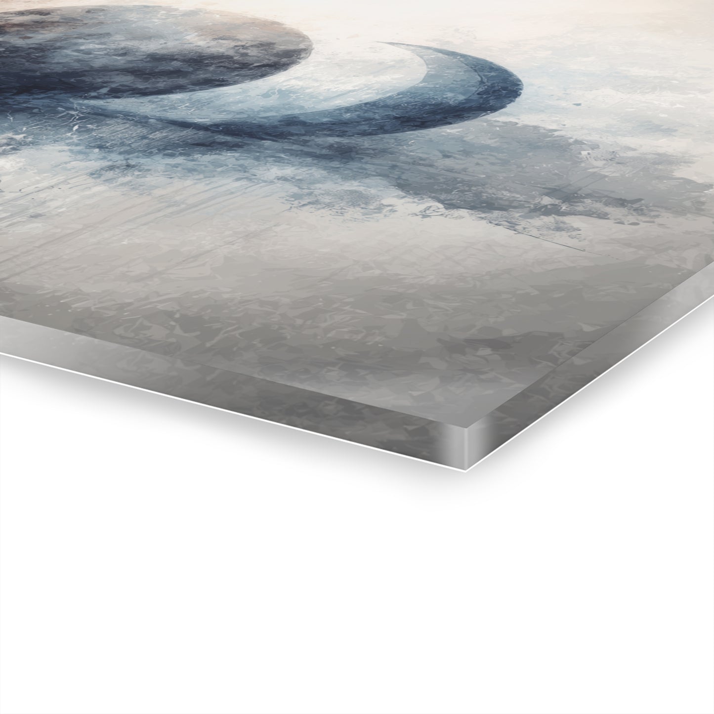 Lunar Balance - Modern Minimalist Acrylic Wall Art - 14 x 11 Inch - Thickness - Dyborn Designs