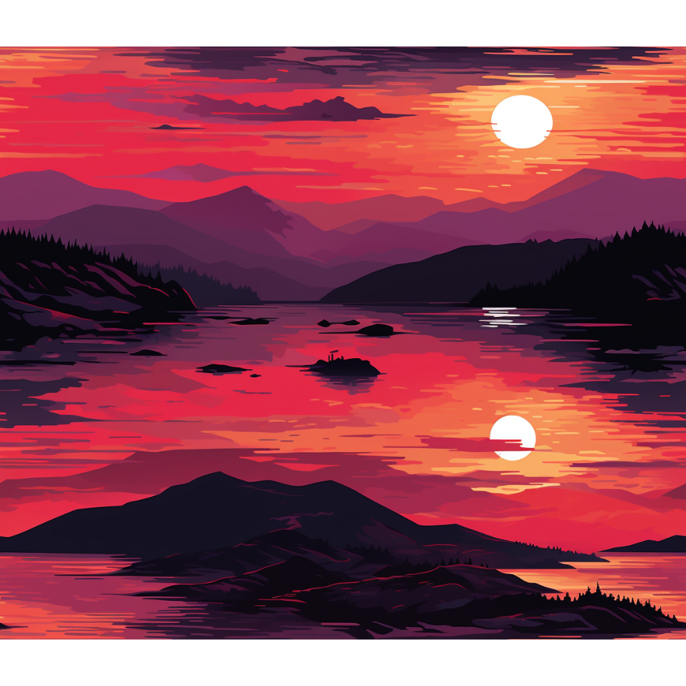 Mountain Sunset - Dyborn Designs