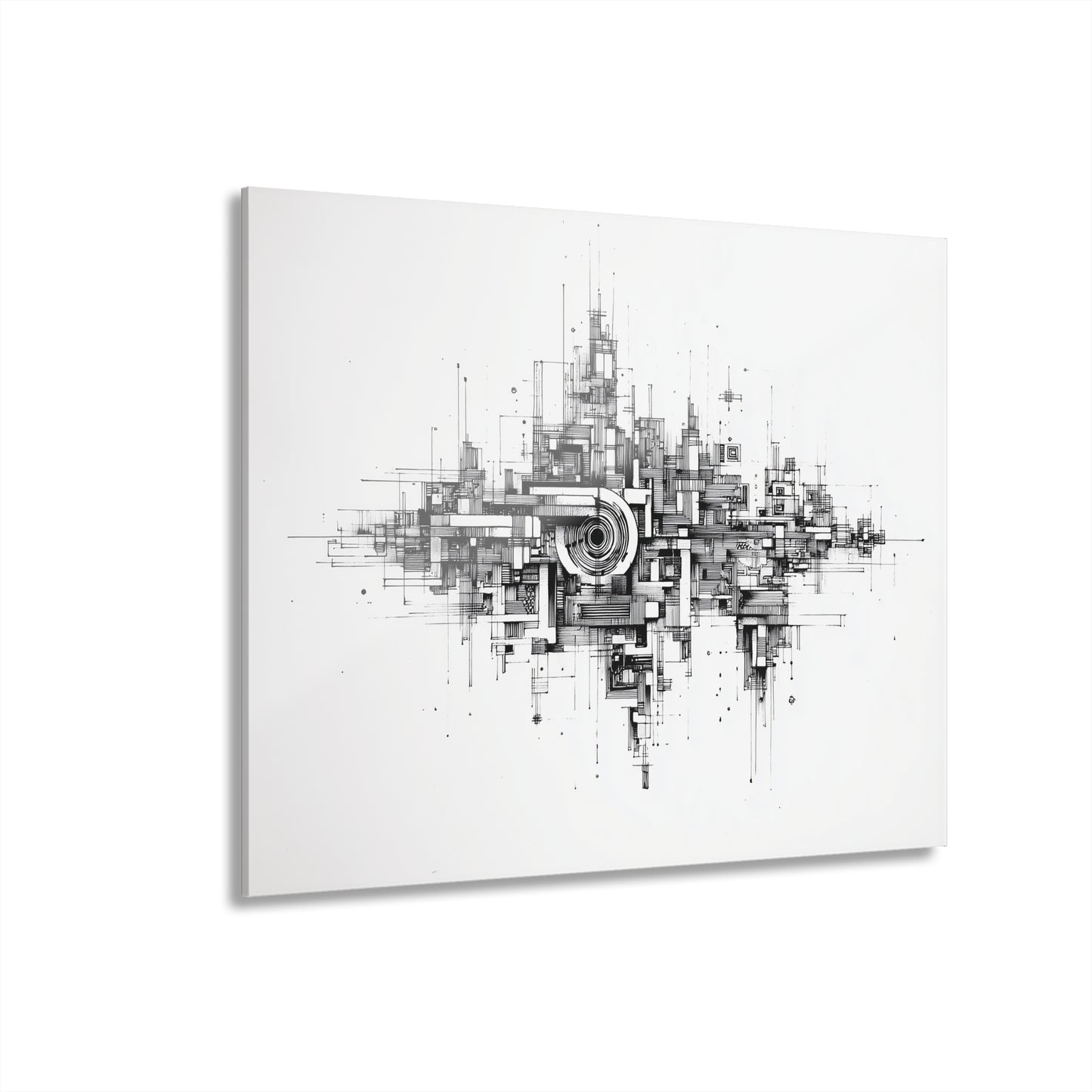 Negative Order - Modern Minimalist Acrylic Wall Art - 14 x 11 Inch - Front - Dyborn Designs