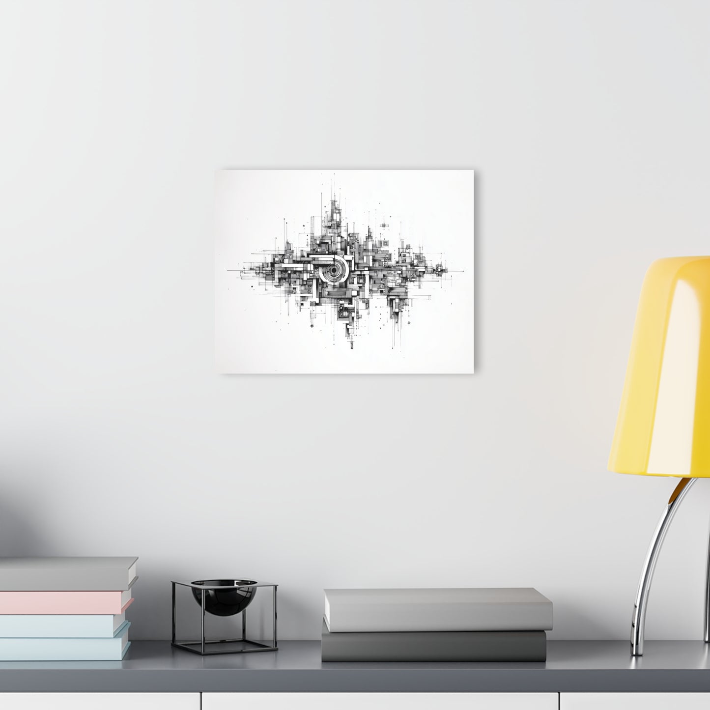 Negative Order - Modern Minimalist Acrylic Wall Art - 14 x 11 Inch - Light Mock Up - Dyborn Designs