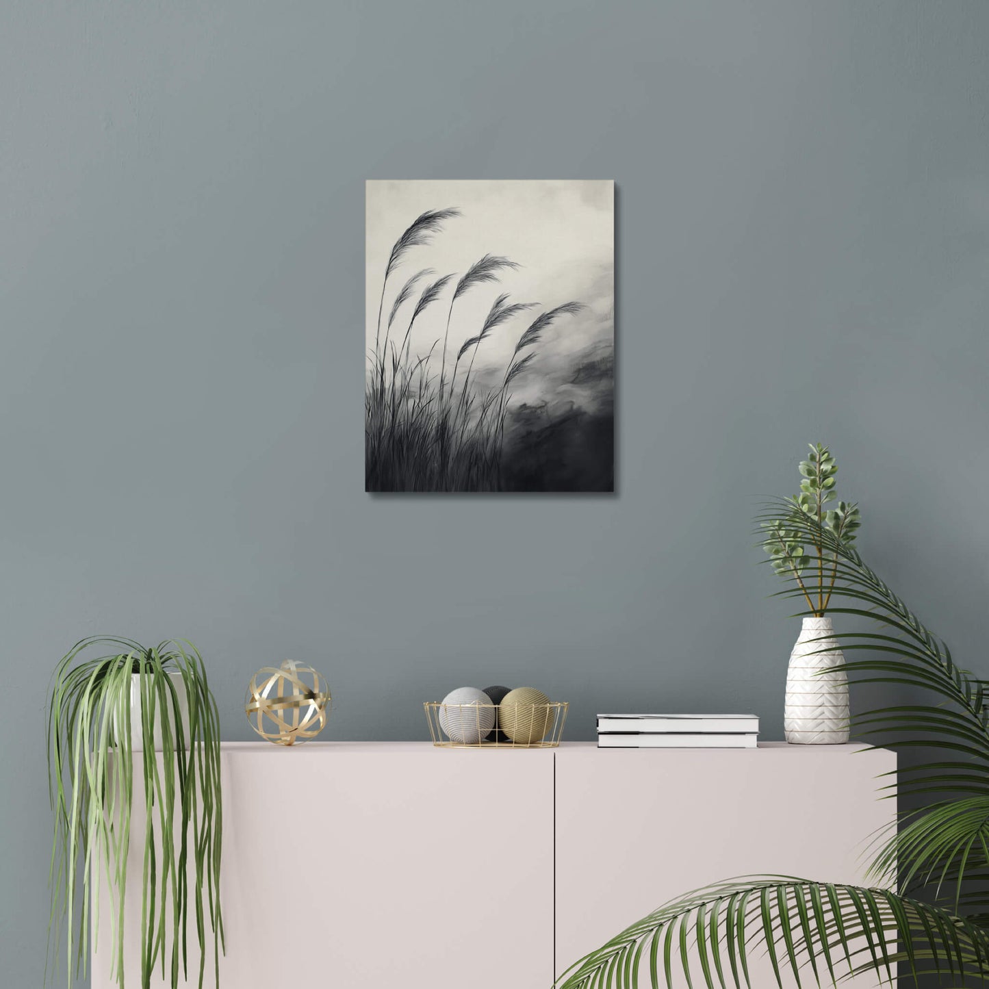 Onshore Breeze - Modern Minimalist Acrylic Wall Art - 16 x 20 Inch - Blue Mock Up - Dyborn Designs