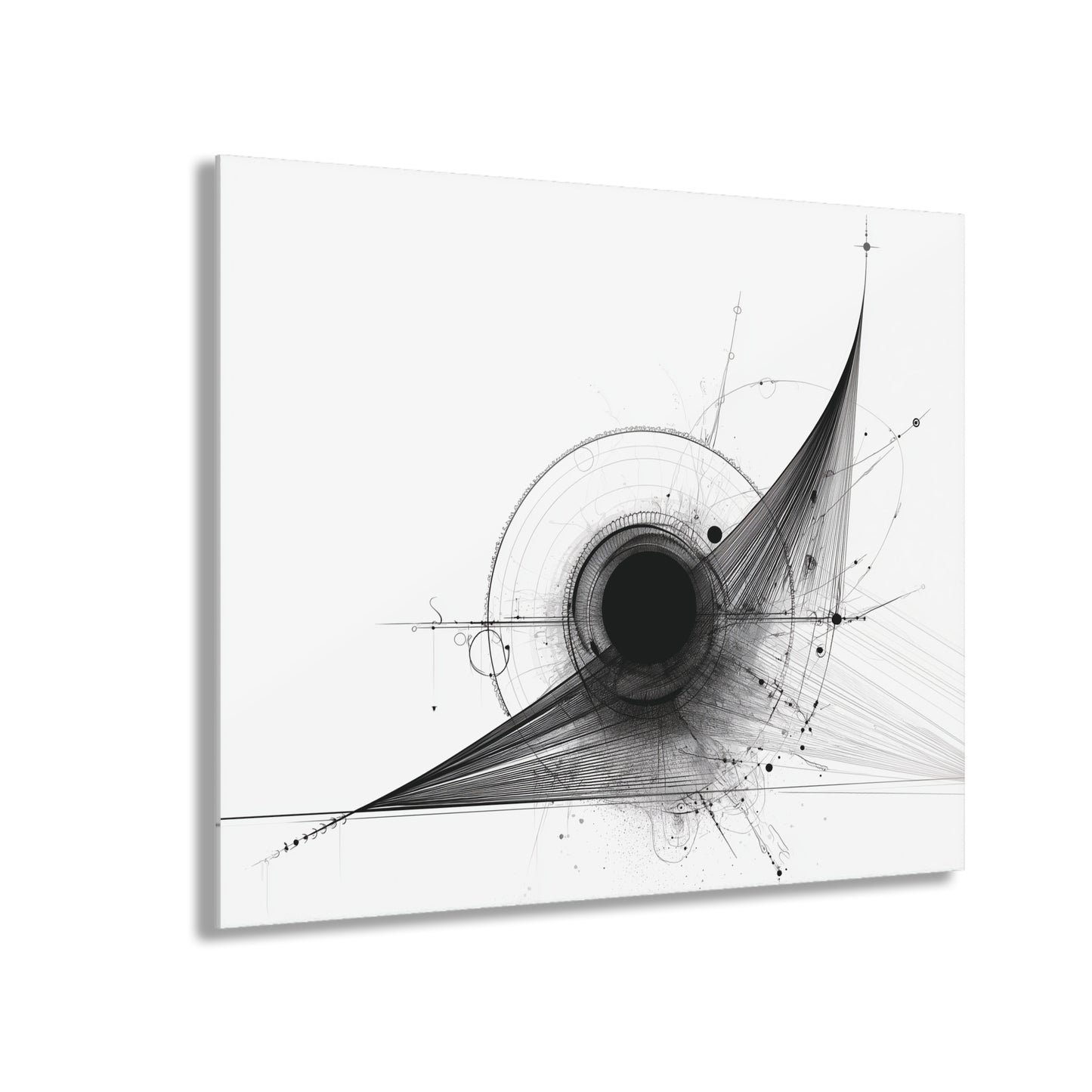 Orbital Logic - Modern Minimalist Acrylic Wall Art - 20 x 16 Inch - Front - Dyborn Designs