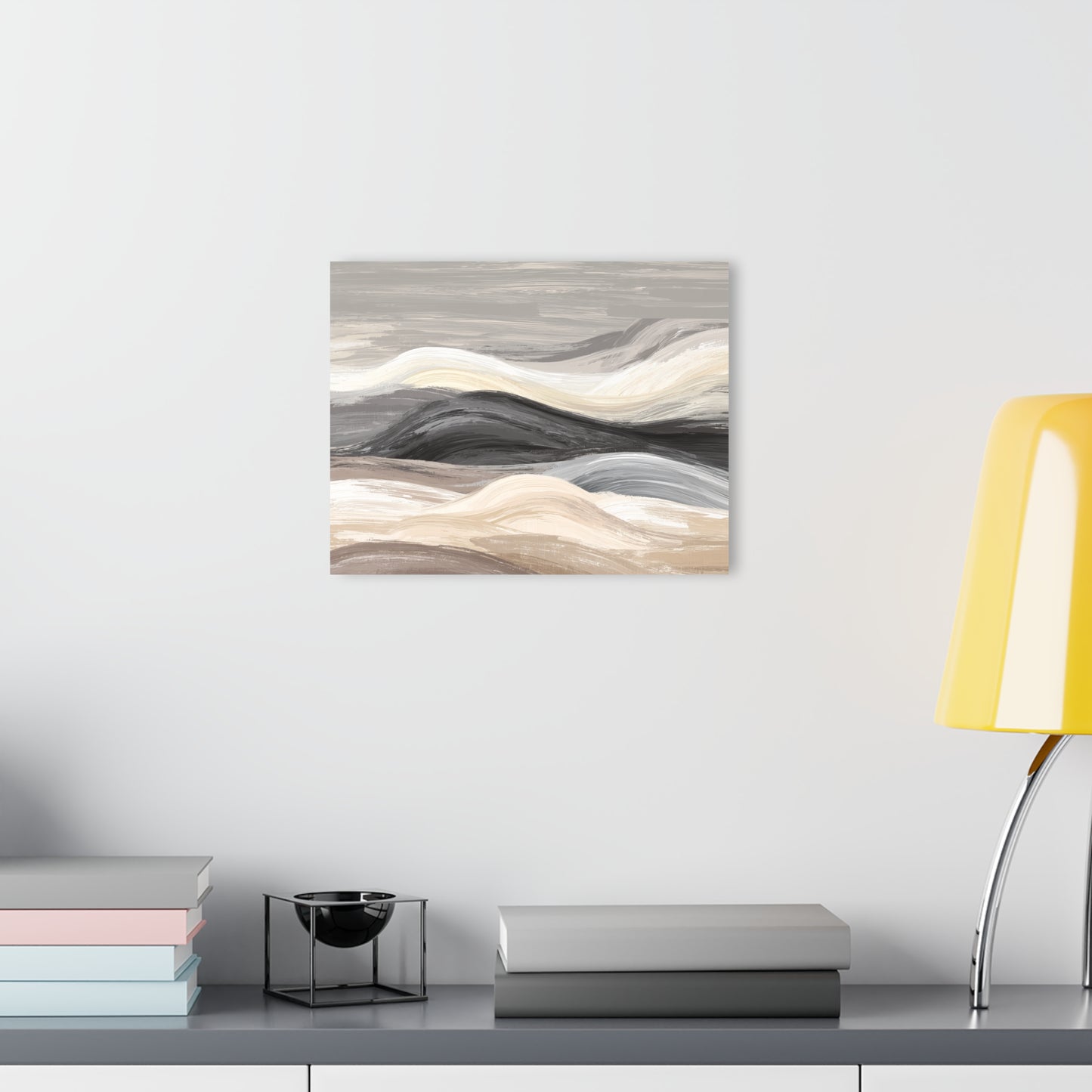Sanded Mirage - Modern Minimalist Acrylic Wall Art - 14 x 11 Inch - Light Mock Up - Dyborn Designs