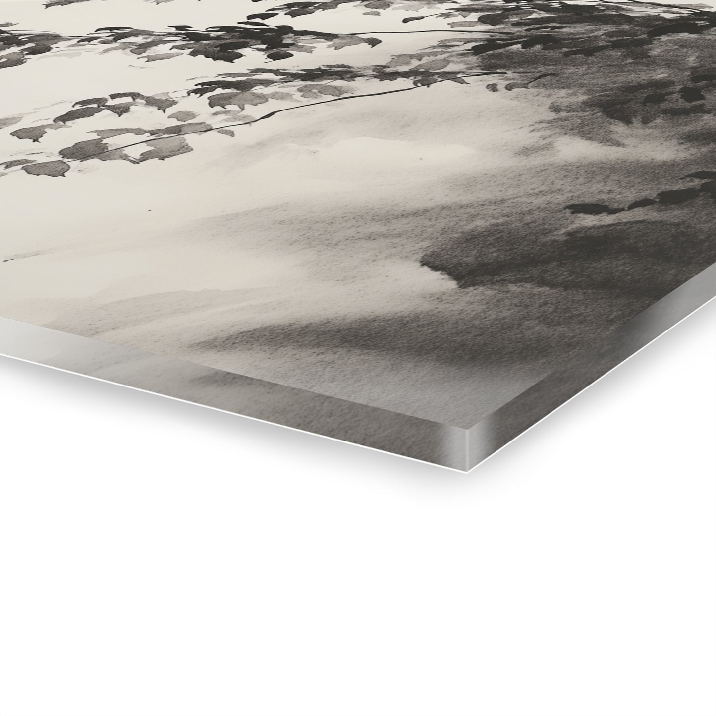 Shaded Leaves - Modern Minimalist Acrylic Wall Art - 11 x 14 Inch - Thickness - Dyborn Designs