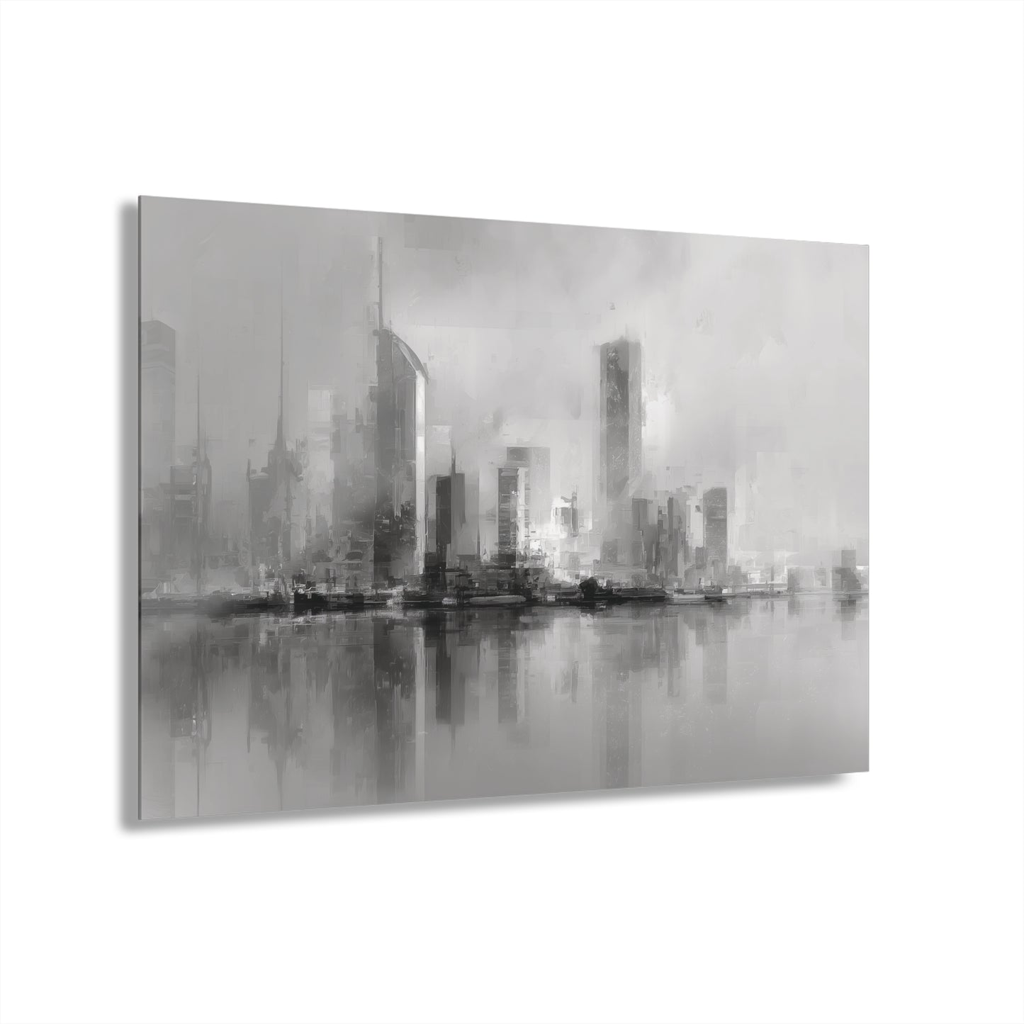 Shadow Skyline - Modern Minimalist Acrylic Wall Art - 30 x 20 Inch - Front - Dyborn Designs