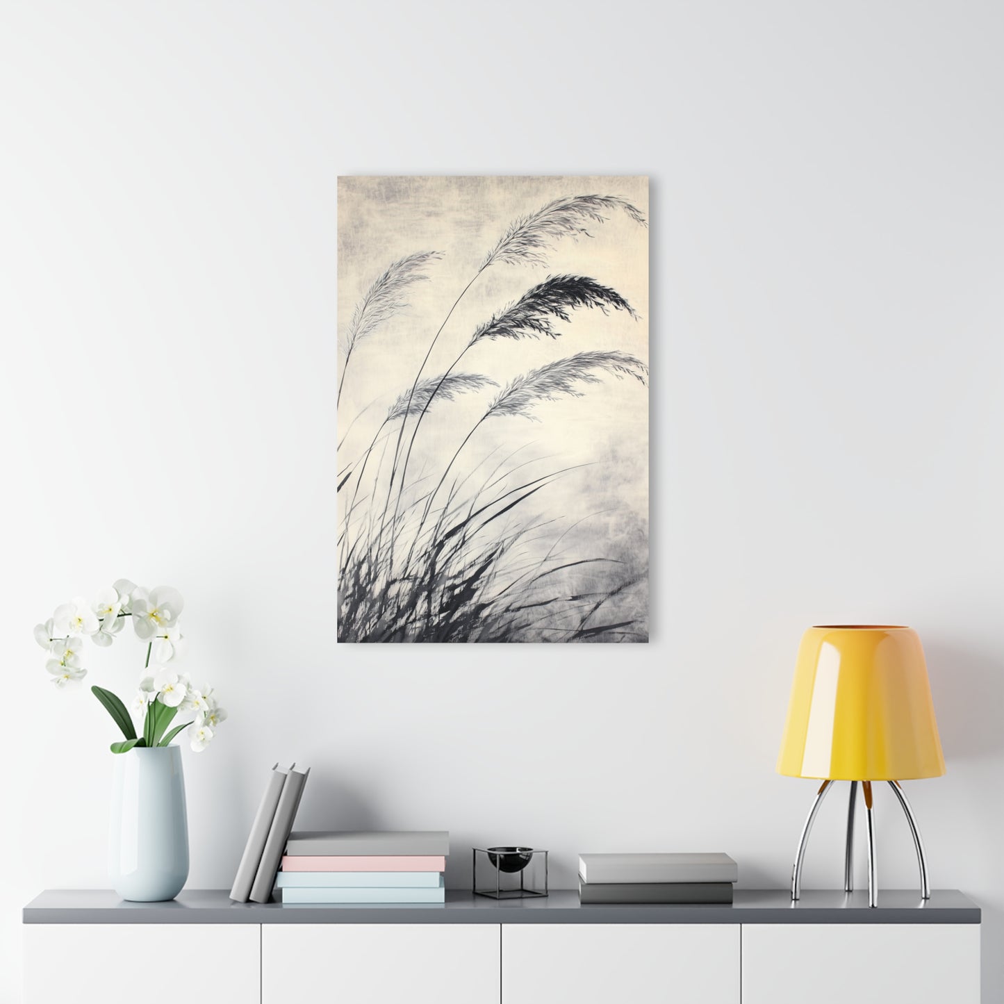 Swaying Grass - Modern Minimalist Acrylic Wall Art - 24 x 36 Inch - Light Mock Up - Dyborn Designs