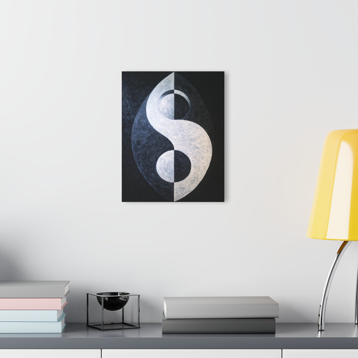 Symmetric Flow - Modern Minimalist Acrylic Wall Art - 11 x 14 Inch - Light Mock Up - Dyborn Designs
