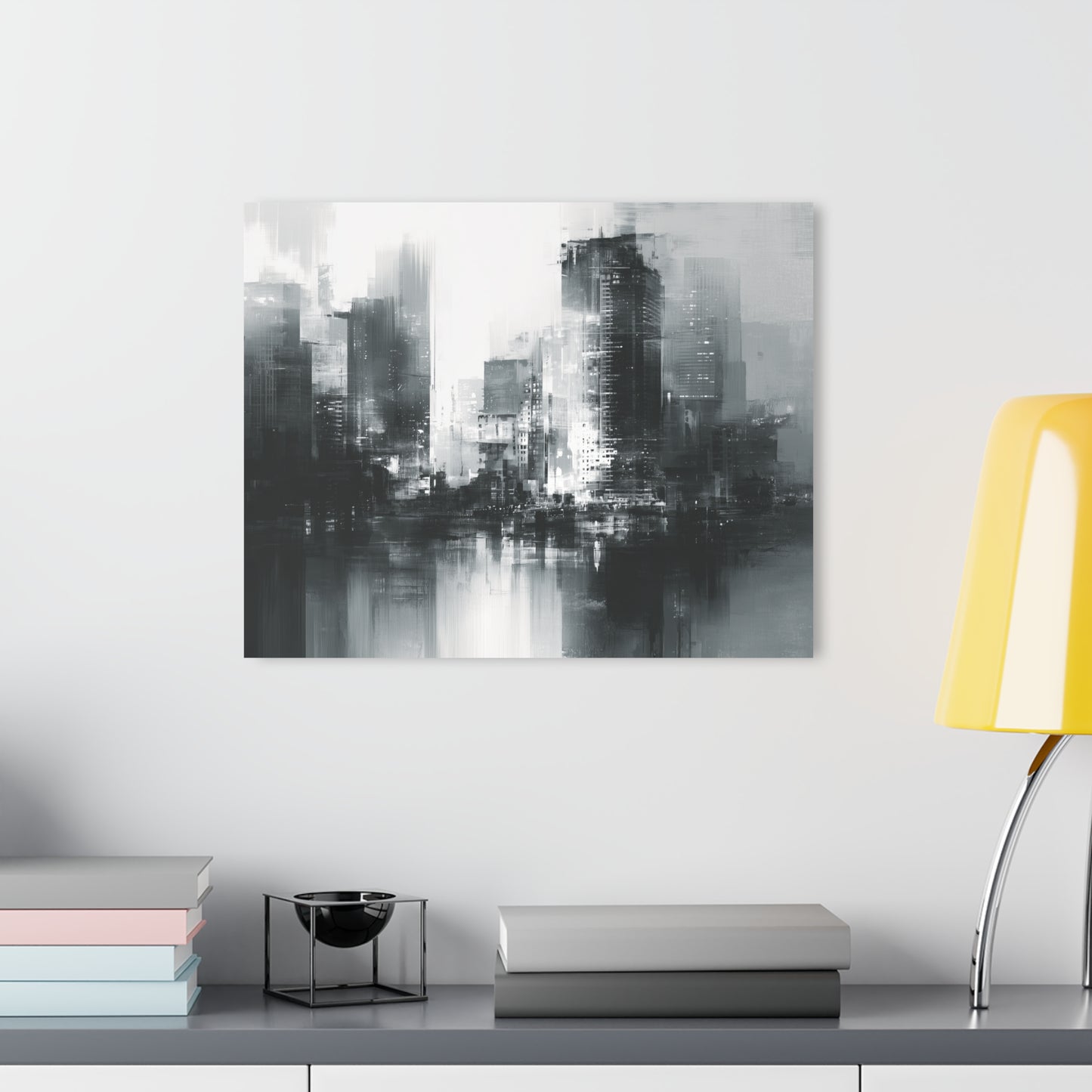 Vertical Haze - Modern Minimalist Acrylic Wall Art - 20 x 16 Inch - Light Mock Up - Dyborn Designs