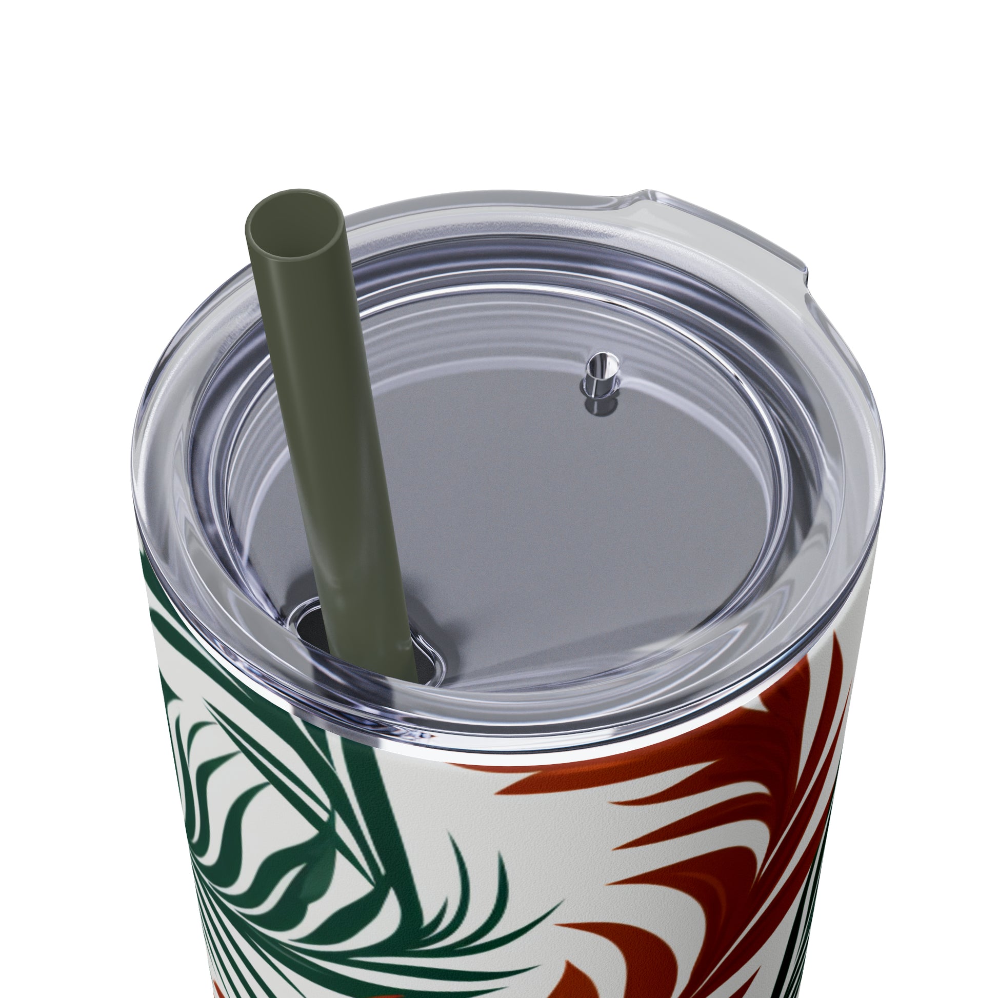 Nature's Pallete 20-Ounce Insulated Stainless Steel Skinny Tumbler with Lid and Straw - Dyborn Designs