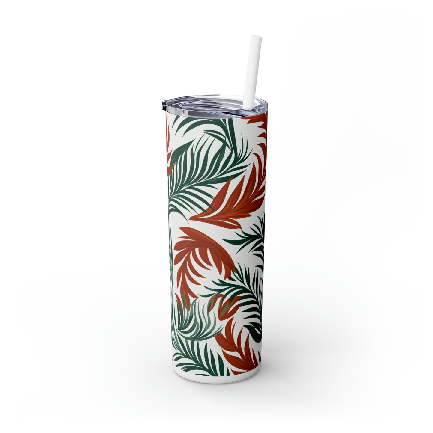 Nature's Pallete 20-Ounce Insulated Stainless Steel Skinny Tumbler with Lid and Straw - Dyborn Designs