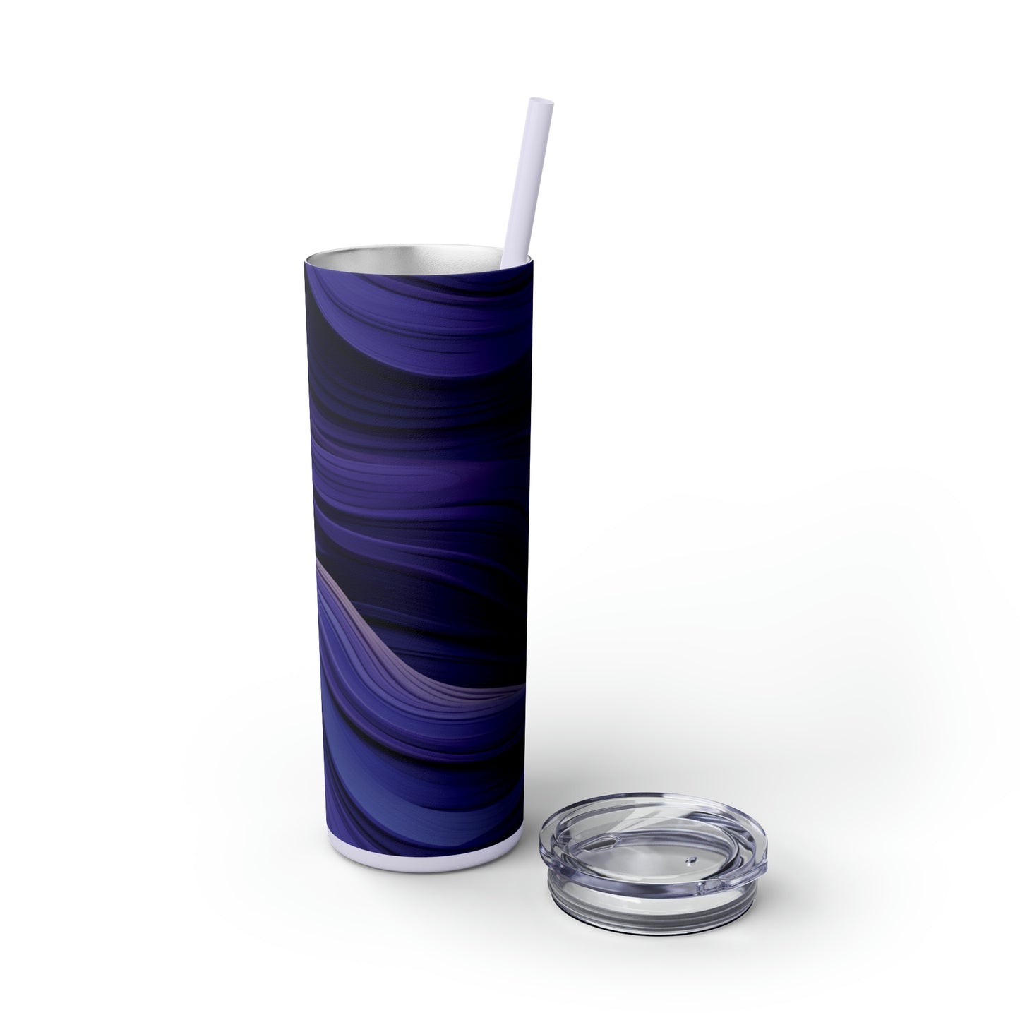 Purple Groove 20oz Insulated Stainless Steel Skinny Tumbler with Lid and Straw - Dyborn Designs