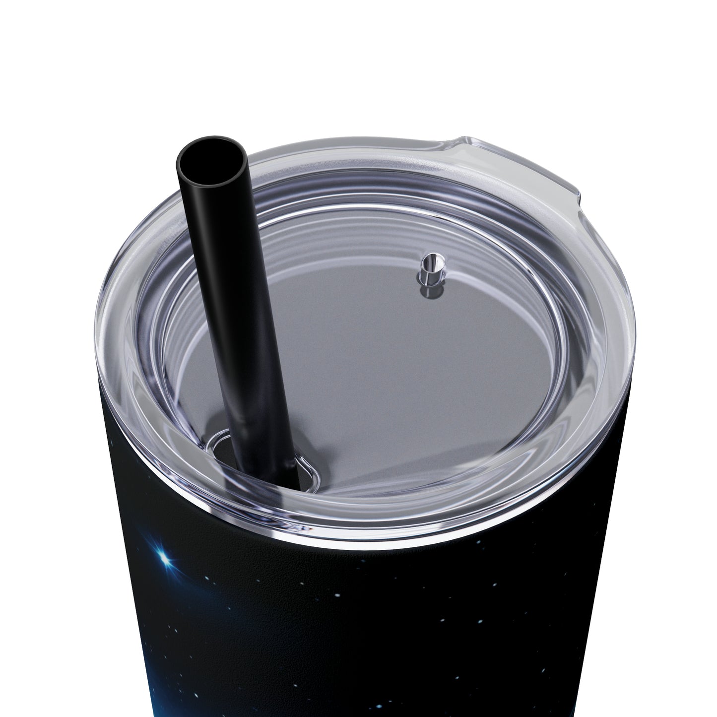 Midnight Realm 20-Ounce Steel Skinny Tumbler with Lid and Straw - Dyborn Designs