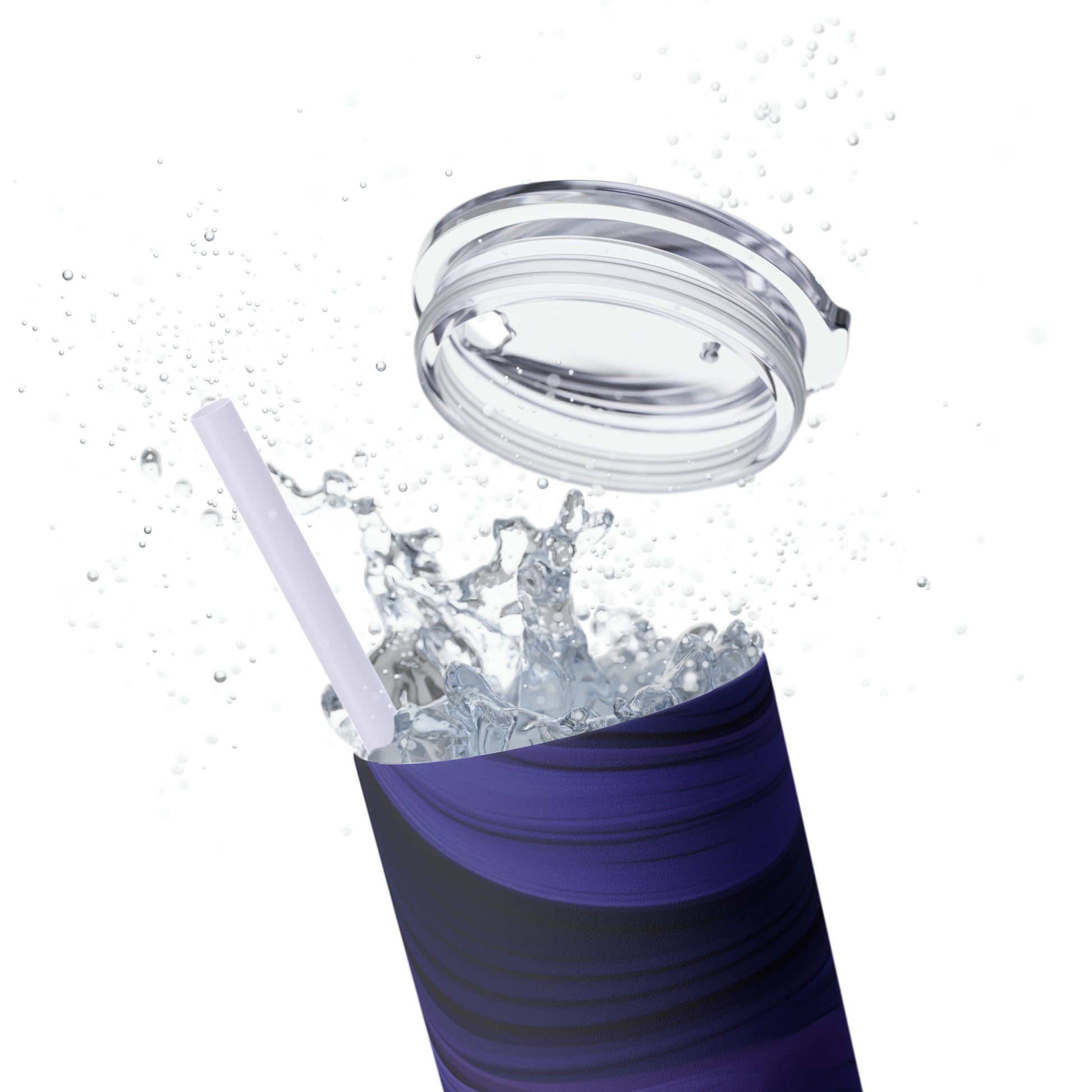 Purple Groove 20oz Insulated Stainless Steel Skinny Tumbler with Lid and Straw - Dyborn Designs