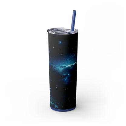 Midnight Realm 20-Ounce Steel Skinny Tumbler with Lid and Straw - Dyborn Designs