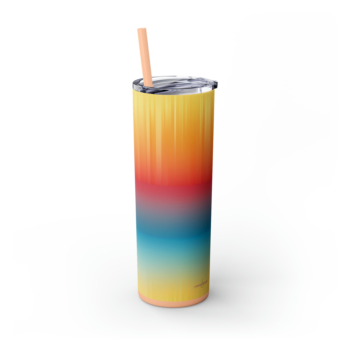 Morning Lake 20-Ounce Steel Skinny Tumbler with Lid and Straw - Dyborn Designs