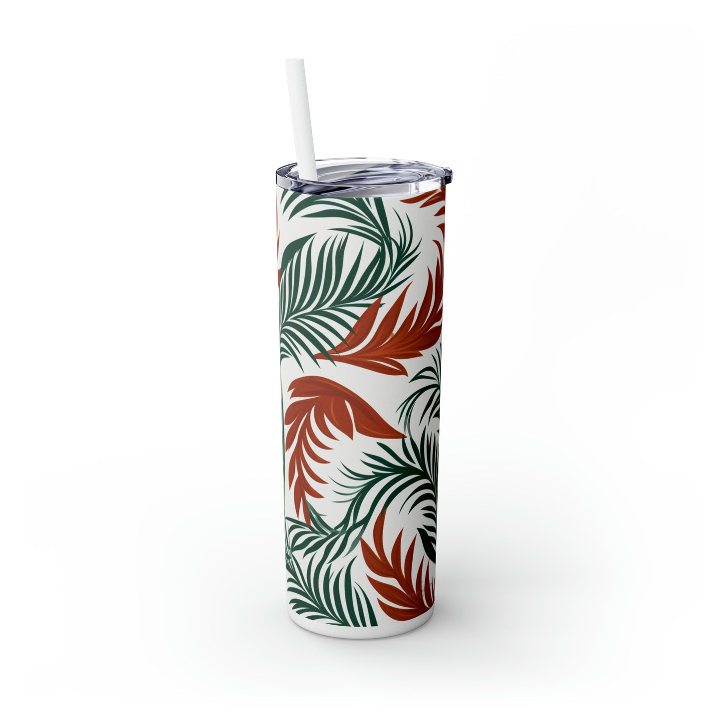 Nature's Pallete 20-Ounce Insulated Stainless Steel Skinny Tumbler with Lid and Straw - Dyborn Designs