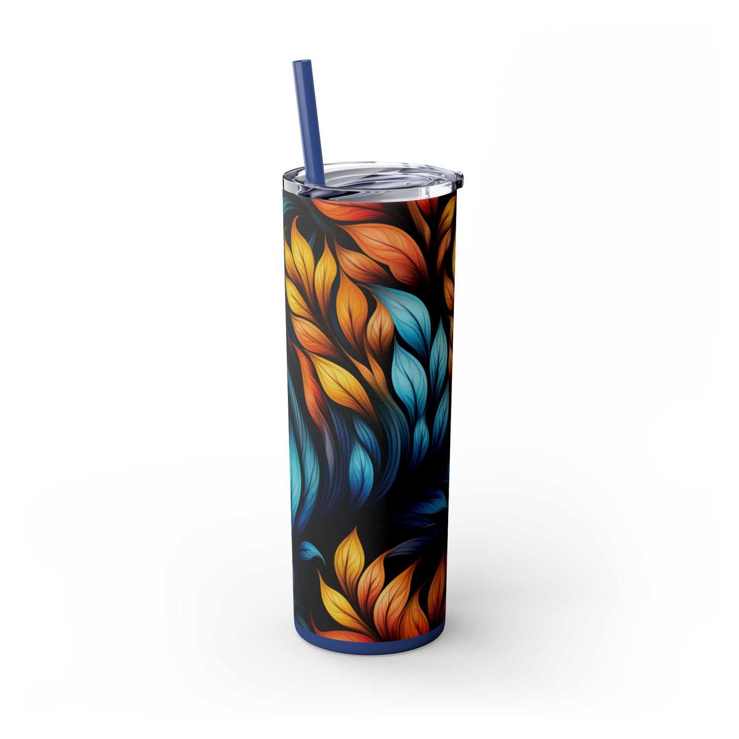 Resting Laurels 20oz Insulated Stainless Steel Skinny Tumbler with Lid and Straw - Dyborn Designs