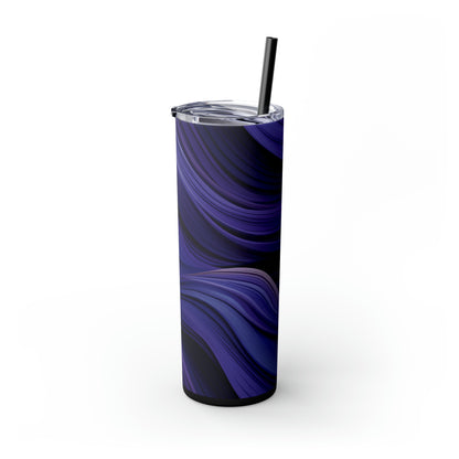 Purple Groove 20oz Insulated Stainless Steel Skinny Tumbler with Lid and Straw - Dyborn Designs