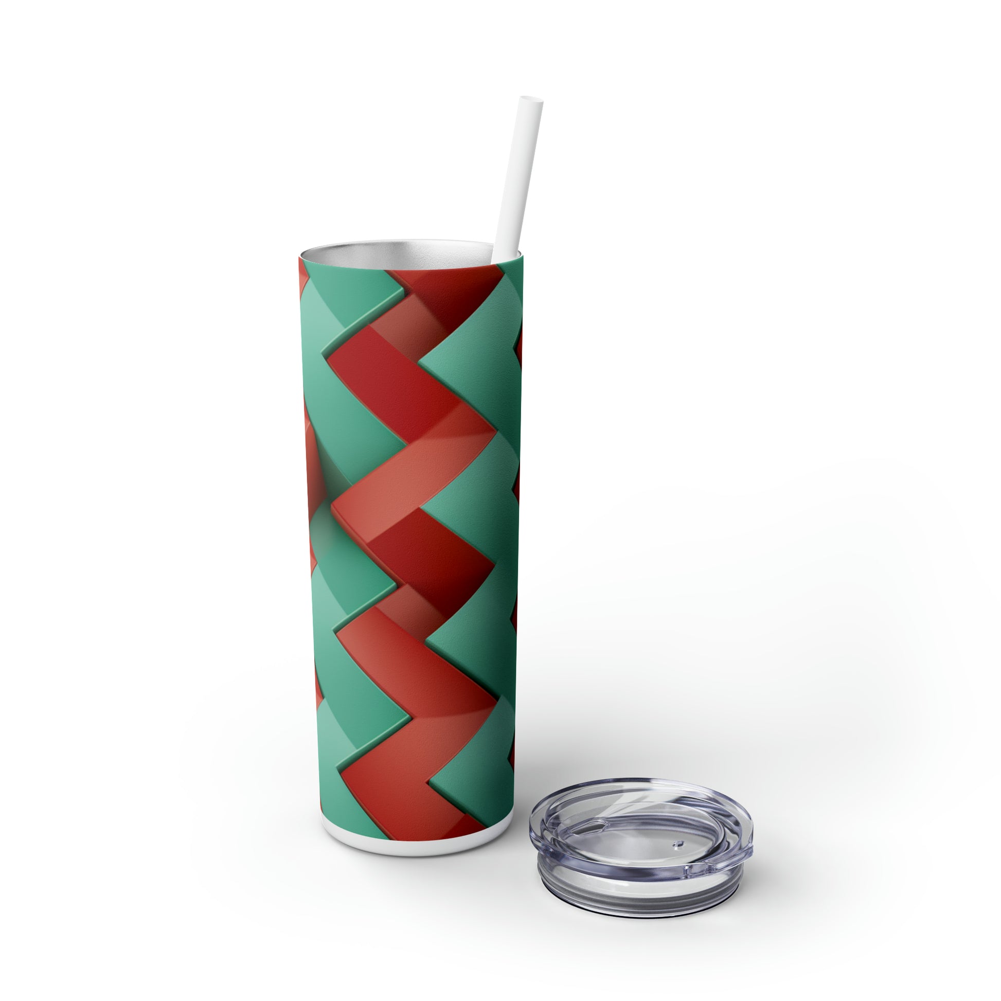 Tangled Hues 20oz Insulated Stainless Steel Skinny Tumbler with Lid and Straw - Dyborn Designs