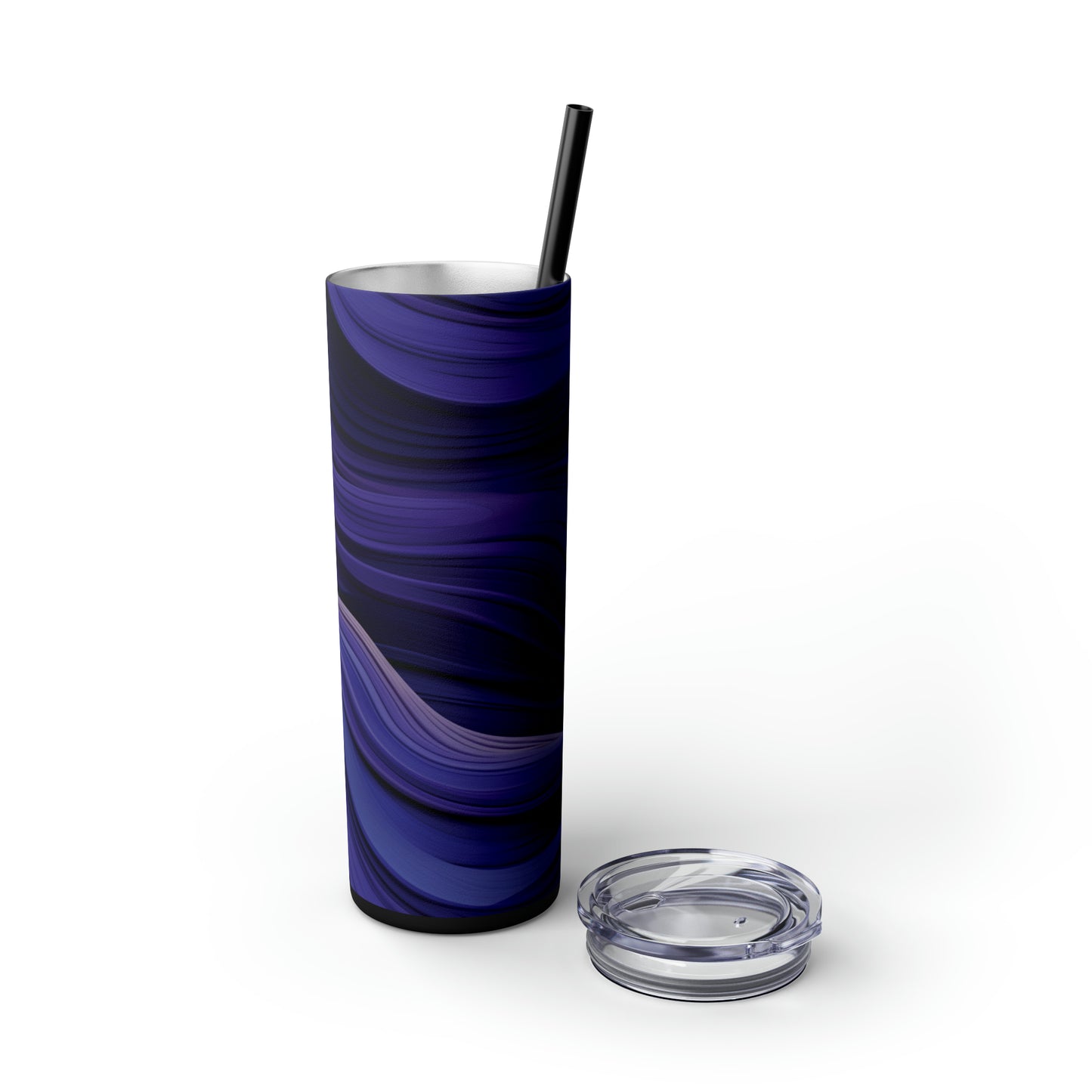 Purple Groove 20oz Insulated Stainless Steel Skinny Tumbler with Lid and Straw - Dyborn Designs