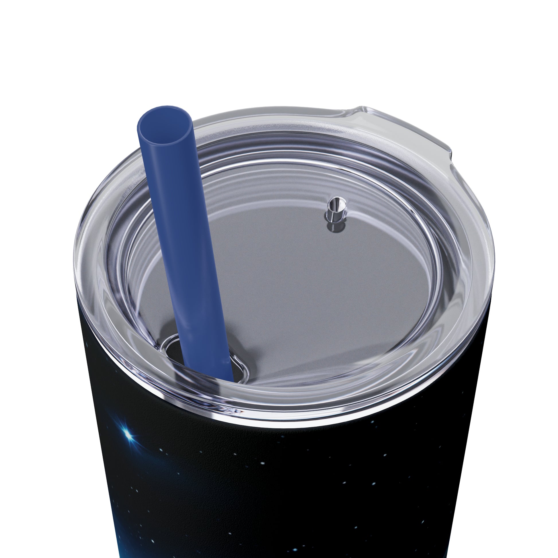 Midnight Realm 20-Ounce Steel Skinny Tumbler with Lid and Straw - Dyborn Designs