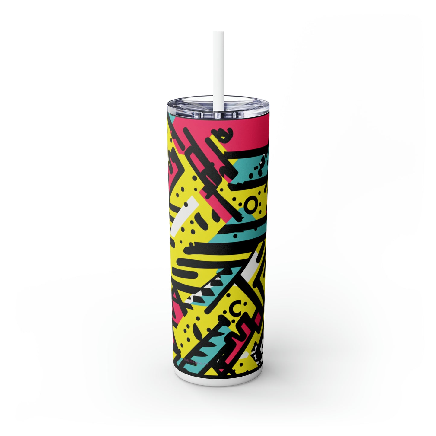 I'm a 90's Kid 20-Ounce Steel Skinny Tumbler with Lid and Straw - Dyborn Designs